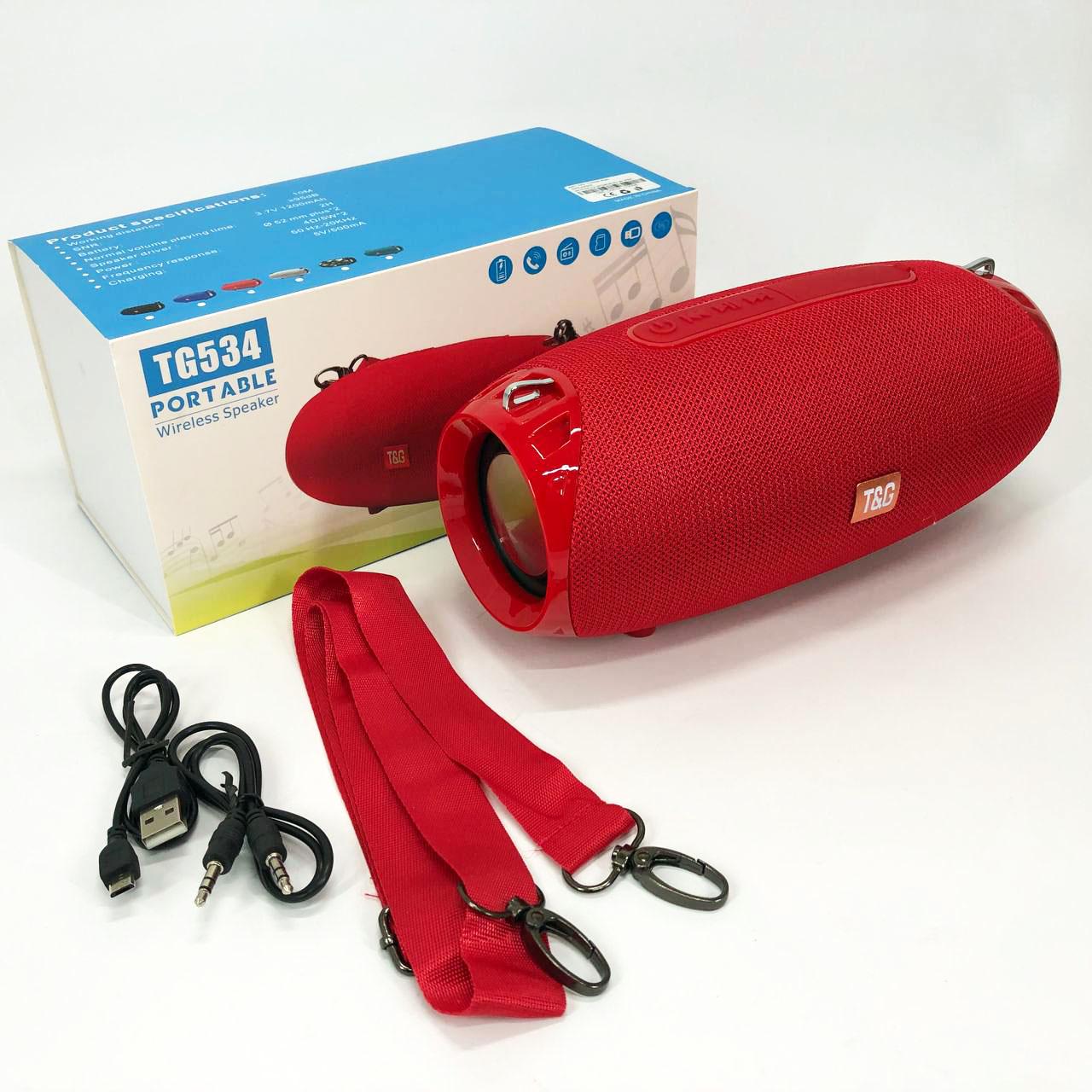 Портативная Bluetooth колонка TG534 SD IPX5 с ремешком Красный - фото 15 Портативная Bluetooth колонка TG534 SD IPX5 с ремешком Красный - фото 15