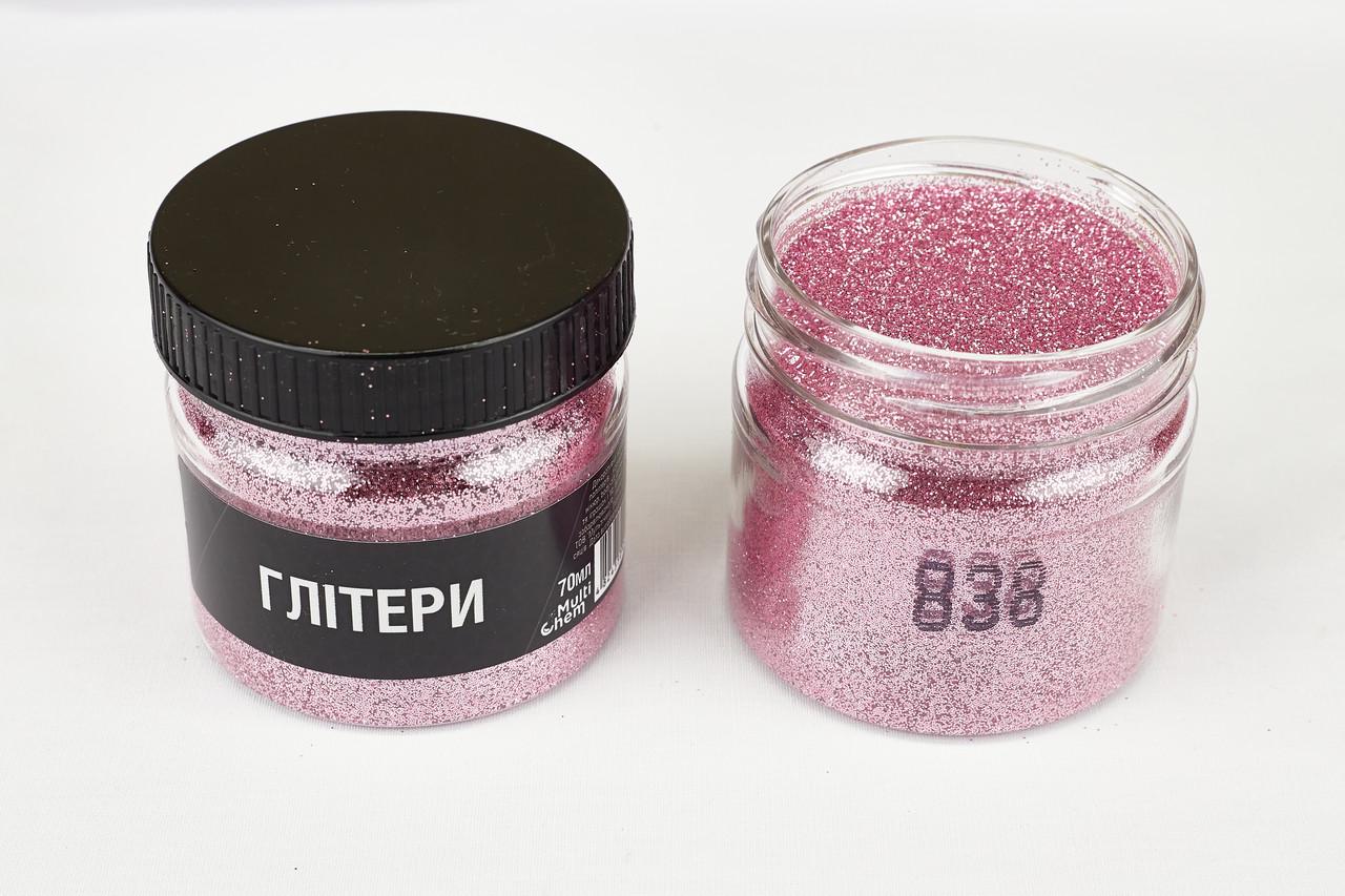 Глітер 838 0,2 мм 1/128 70 мл Світло-рожевий (078382) - фото 2 Глітер 838 0,2 мм 1/128 70 мл Світло-рожевий (078382) - фото 2