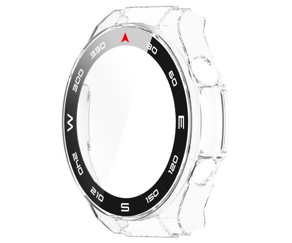 Чехол с защитным стеклом Protective Cover with Glass для Huawei Watch Ultimate Прозрачный