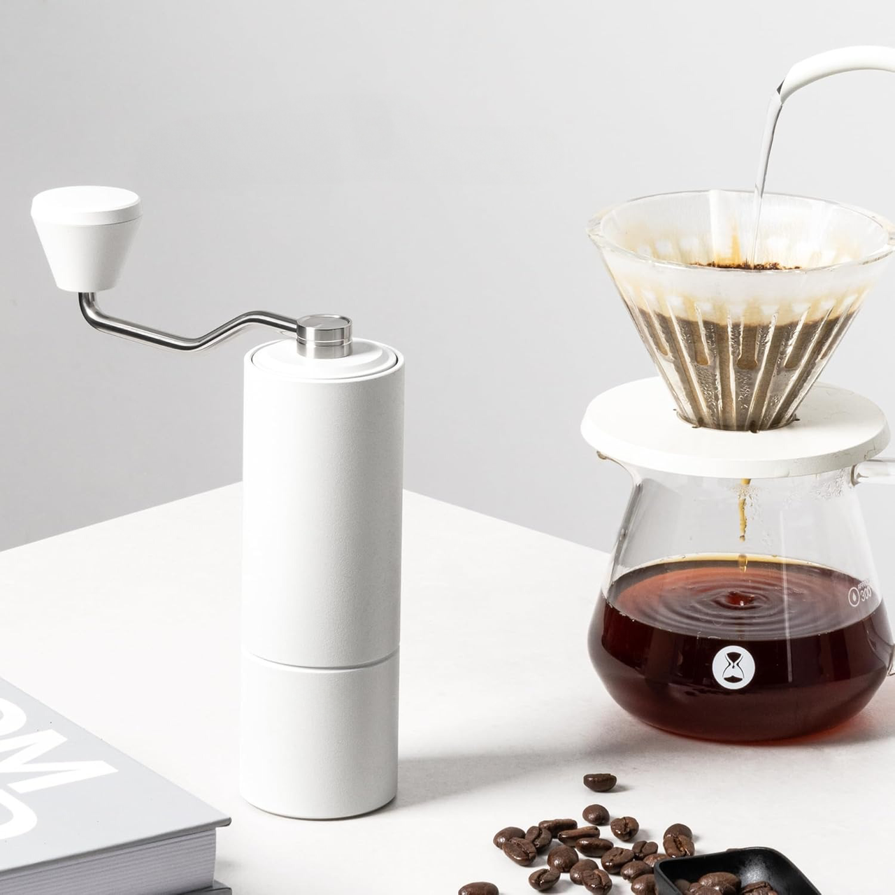 Кофемолка ручная Timemore Chestnut C3 с регулировкой помола со стальными жерновами Matte White (S2C660) - фото 6