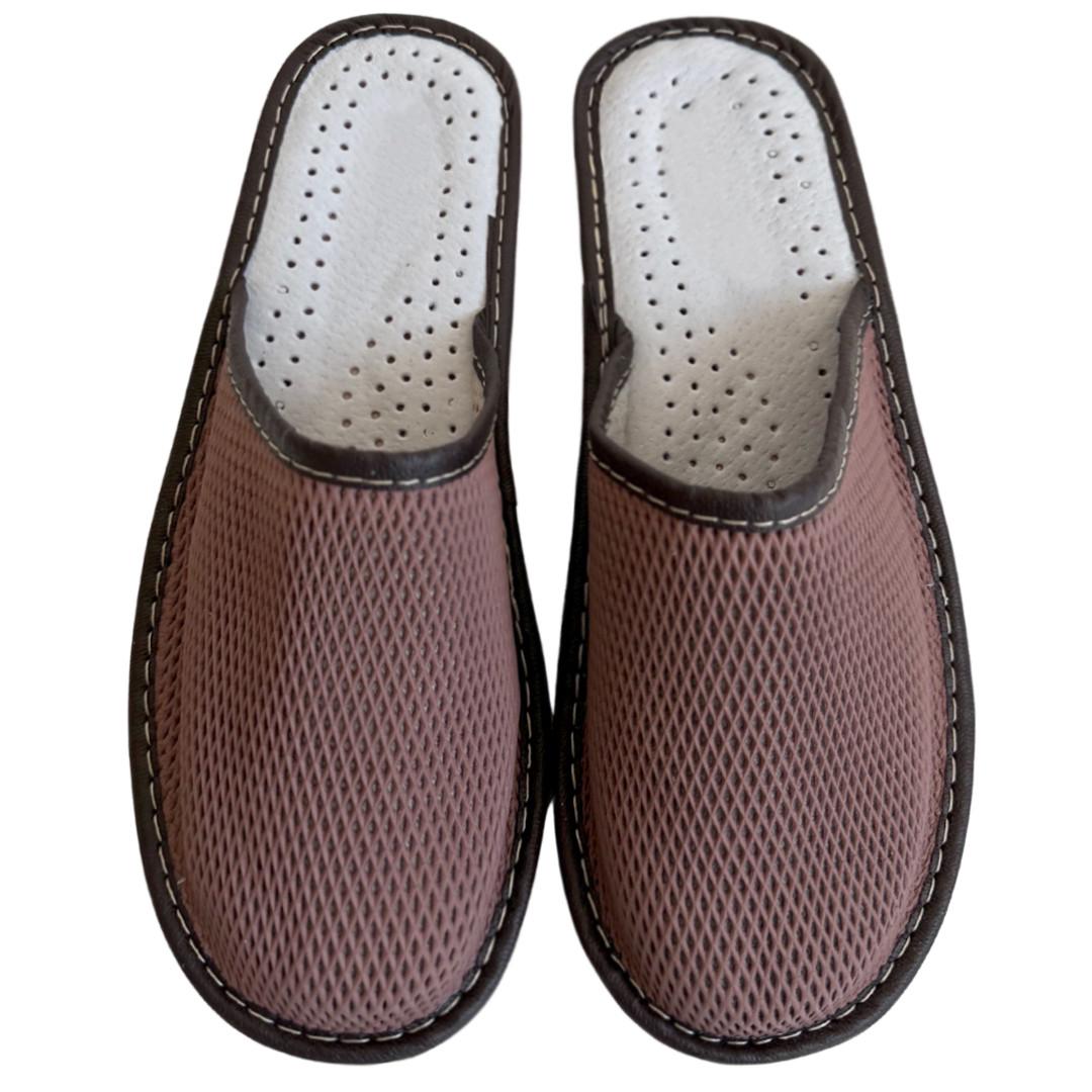 Домашні тапочки жіночі р. 39 Коричнево-вишневий (2595518345)