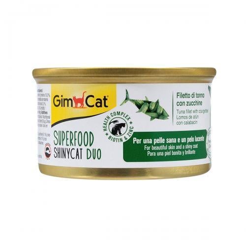 Корм вологий для кішок GimCat Shiny Cat Superfood тунець та цукіні 70 г