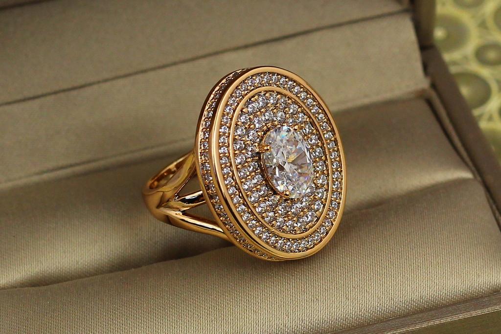 Каблучка Xuping Jewelry Титул із білими каменями р. 19 Золотистий (2330772842) Каблучка Xuping Jewelry Титул із білими каменями р. 19 Золотистий (2330772842)