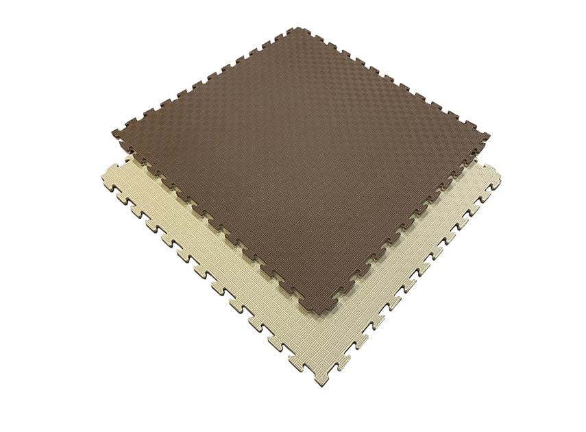 Мат-татами Ласточкин хвост 20 мм 1х1 м Коричнево-бежевый (2007096036)