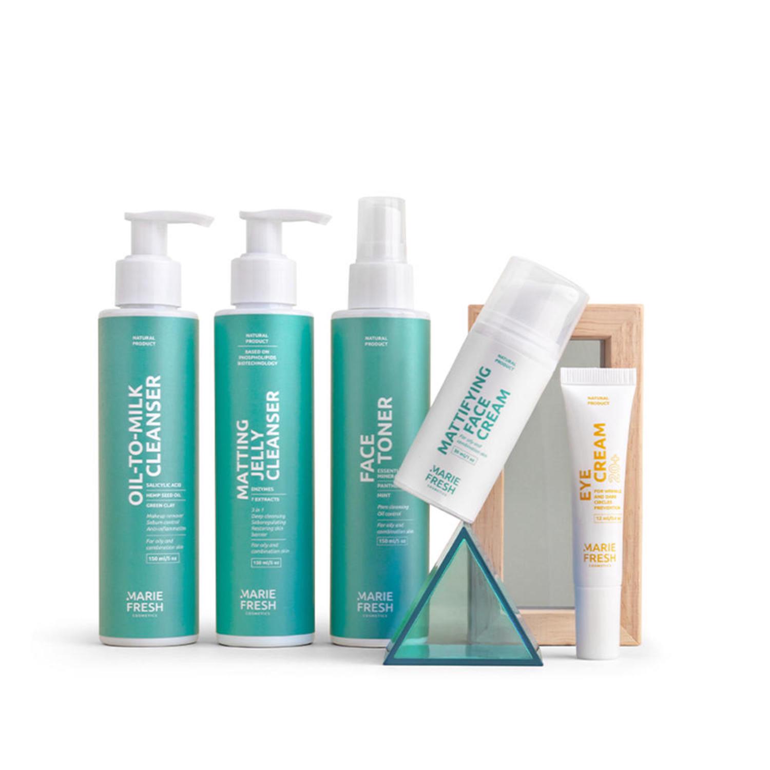 Набір Комплексний догляд за молодою жирною та комбінованою шкірою Marie Fresh (4820222772044)