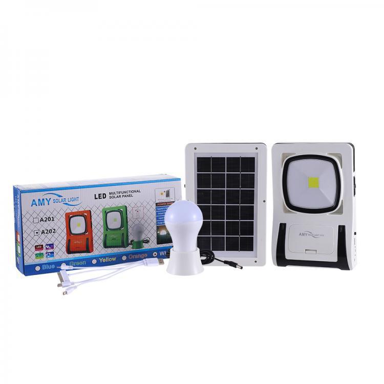 Фонарь ручной Solar А 201 с функцией зарядки и солнечной панелью