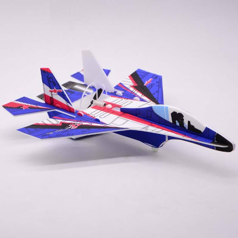 Игрушечный самолет Foam-Plane S27 пенопластовый аккумуляторный для детей от 6 лет 30х24,5 см Blue - фото 4