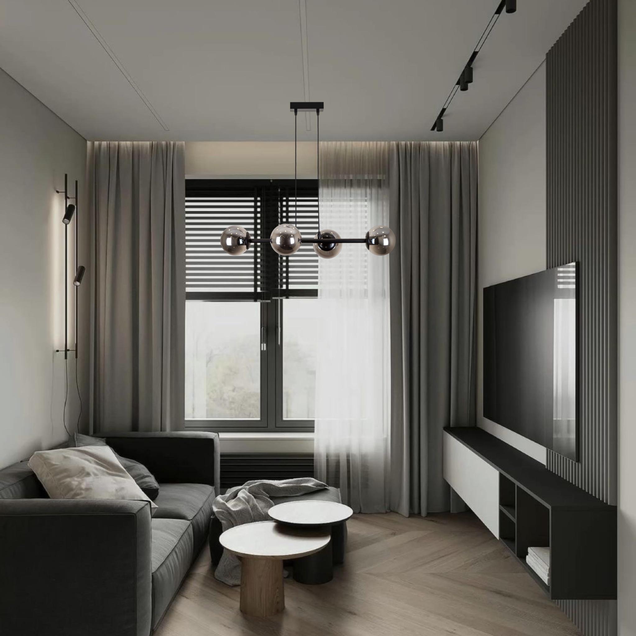 Люстра підвісна сучасна Modern Luxe (52-9909-4 BK+BK) - фото 4 Люстра підвісна сучасна Modern Luxe (52-9909-4 BK+BK) - фото 4