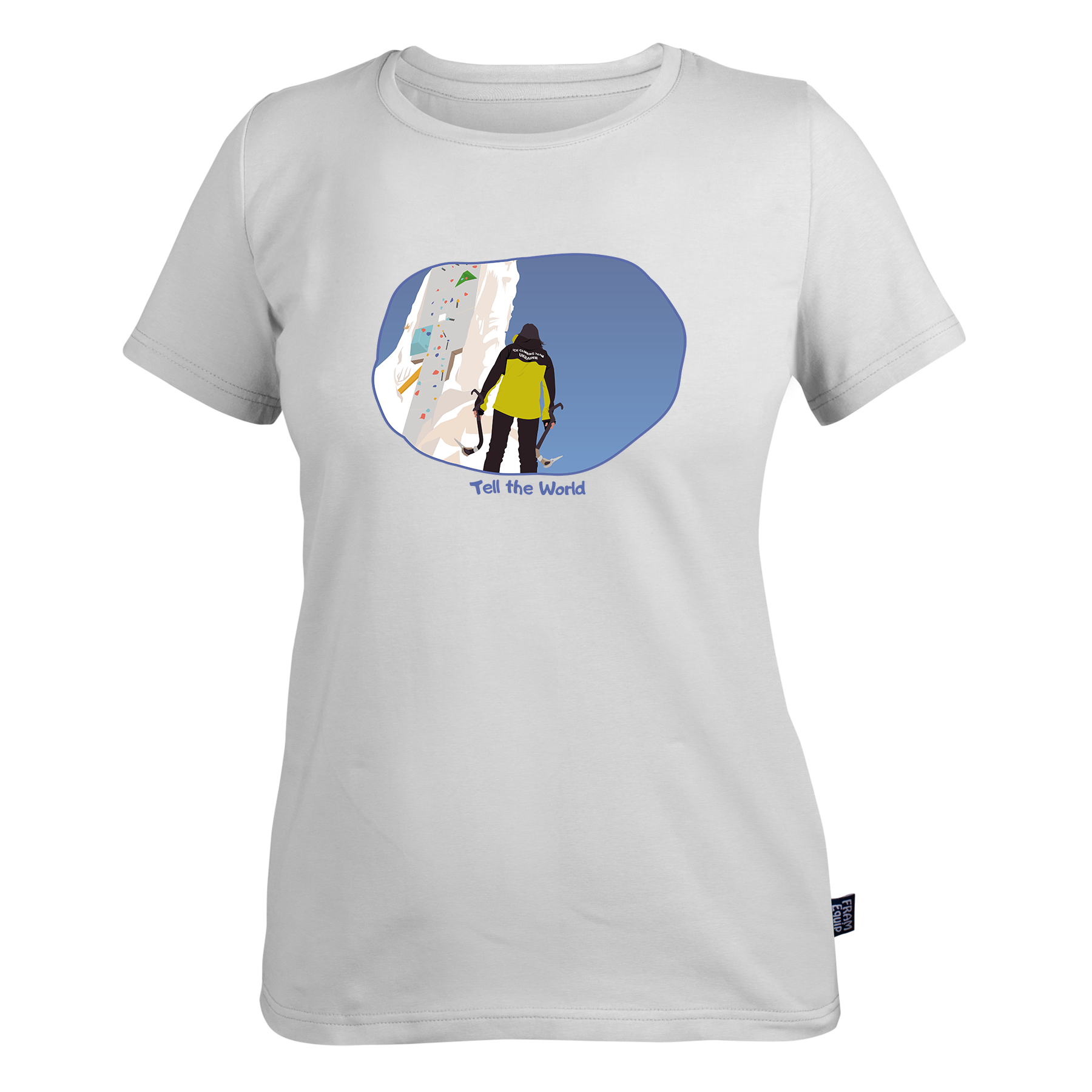 Футболка женская Tell the world L Белый (id_7656)