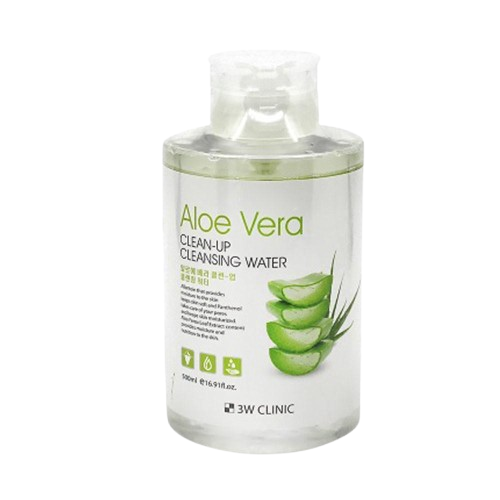 Вода мицеллярная очищающая 3W Clinic Aloe Clean-Up Cleansing Water с экстактом алоэ 500 мл (2005776592)