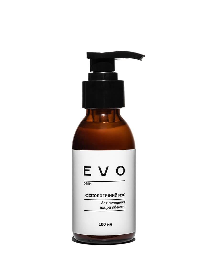 Фізіологічний мус для очищення шкіри обличчя EVO DERM 100 мл