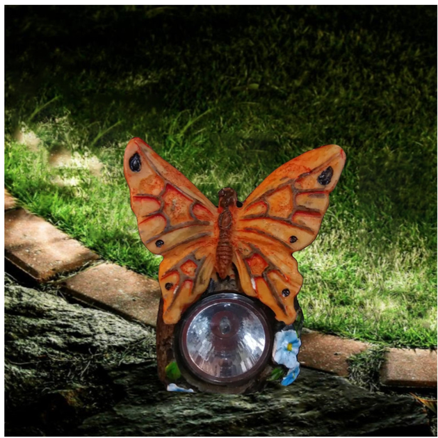 Садовый светильник Lemanso на солнечной батарее 6500К с выключателем оранжевая Бабочка IP44 (CAB124) - фото 2 Садовый светильник Lemanso на солнечной батарее 6500К с выключателем оранжевая Бабочка IP44 (CAB124) - фото 2