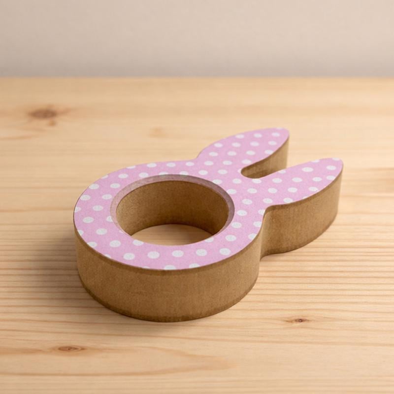 Подставка под яйцо кролик ушки в горошек (6653-5)