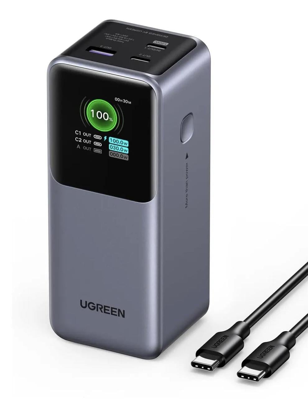 Повербанк UGREEN Nexode PB721 20000mAh 130W Gray (35524)