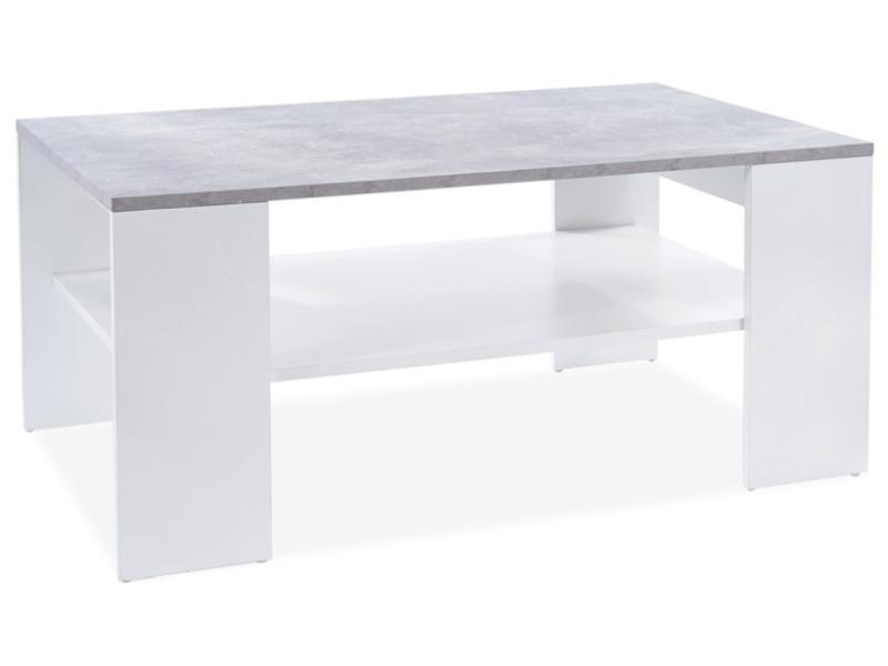 Журнальный столик Siona 110x65x50 Бетон/Белый матовый