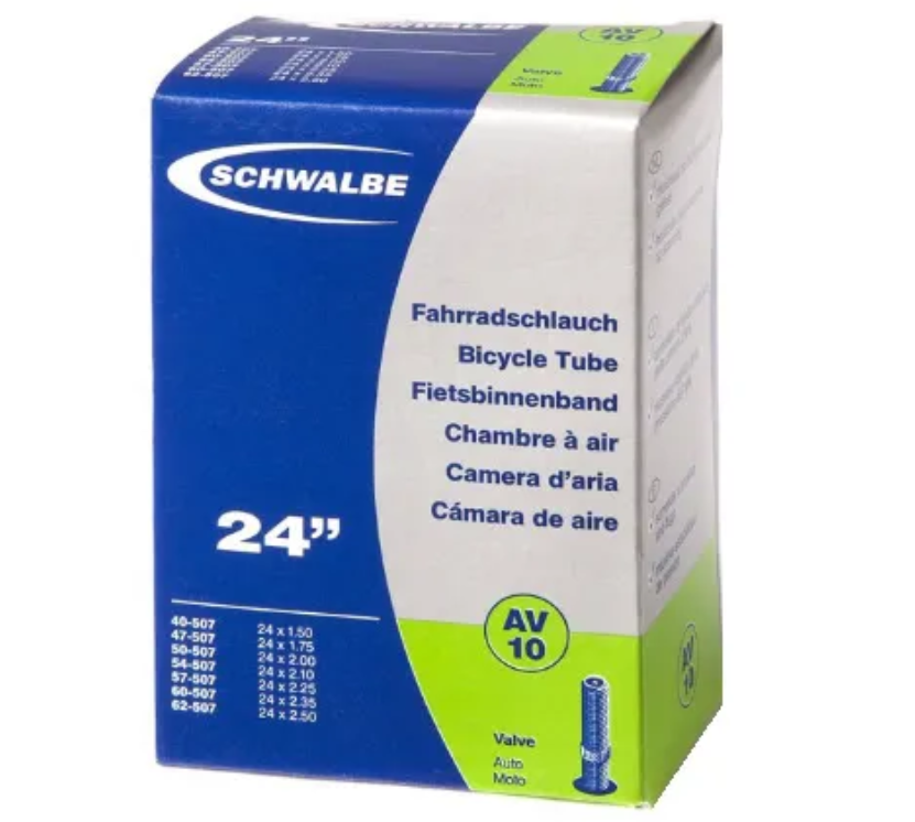 Велокамера Schwalbe 24" 40/62x507 AV10 40 мм EK AGV (TUB-02-02)