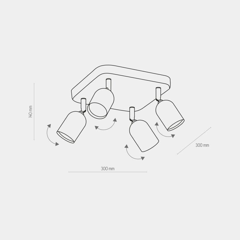 Спот TK-Lighting Top 4 BK (4418) - фото 2 Спот TK-Lighting Top 4 BK (4418) - фото 2
