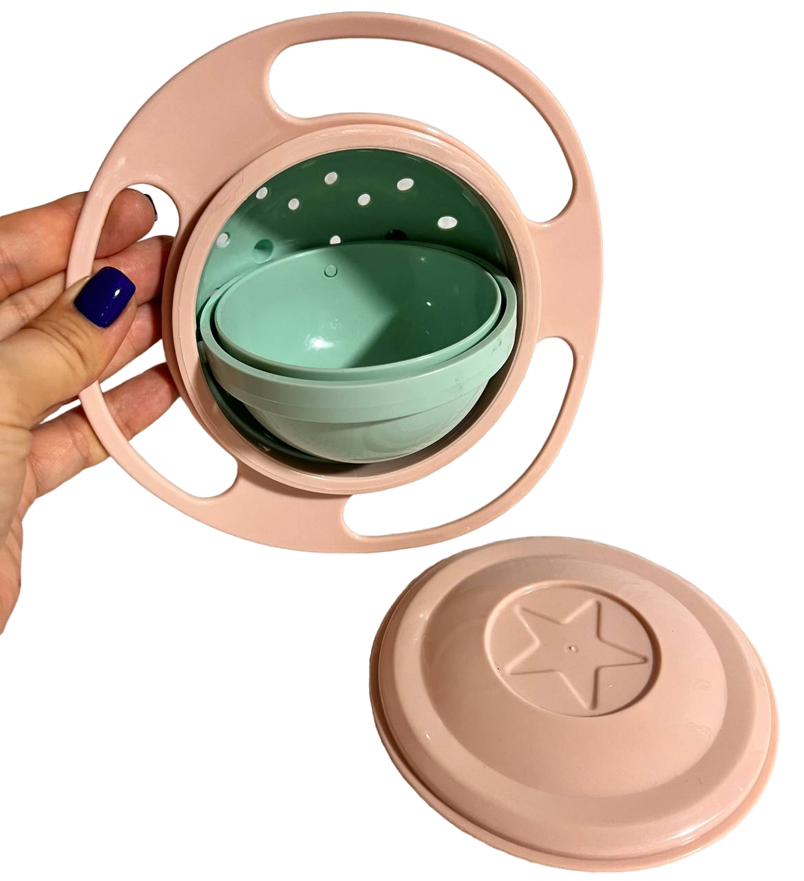 Тарелка непроливайка детская крутится на 360° (74369) - фото 2