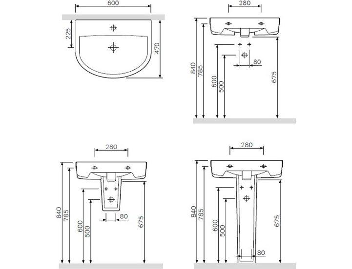 Умивальник підвісний AM.PM Bliss L C534321WH 600x470x165 мм Білий (130037) - фото 2 Умивальник підвісний AM.PM Bliss L C534321WH 600x470x165 мм Білий (130037) - фото 2