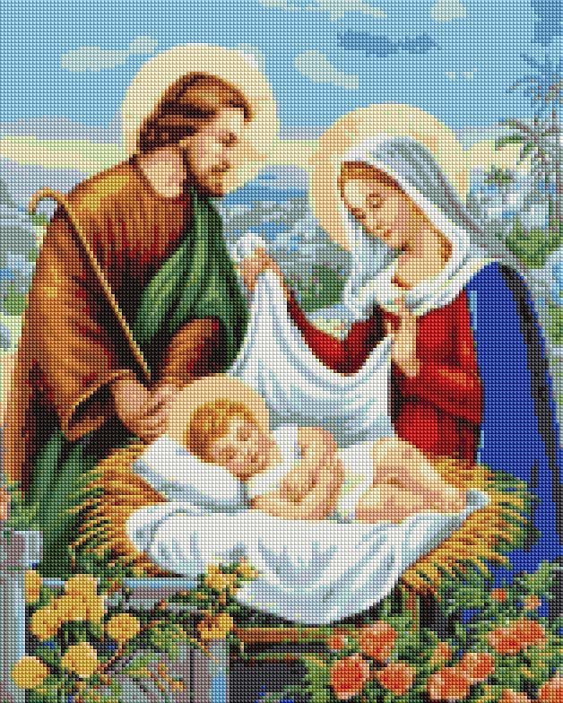 Алмазная мозаика Brushme "Святое семейство" 40x50 см (DBS1092)