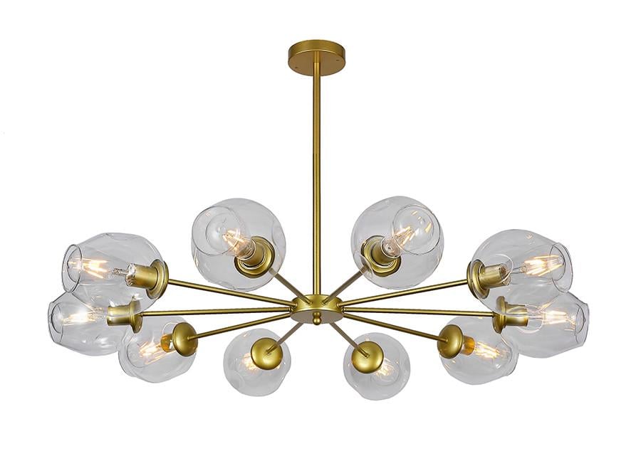 Люстра Levistella 7526039-10 GD+CL Молекула Золотой/Прозрачный (1887931634)
