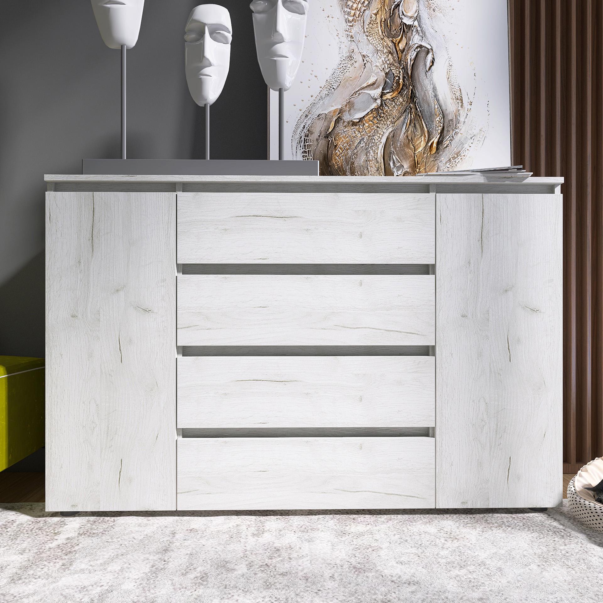 Комод Everest Лайт КЛ-4 1400х377х930 мм Крафт белый (11402) - фото 3 Комод Everest Лайт КЛ-4 1400х377х930 мм Крафт белый (11402) - фото 3