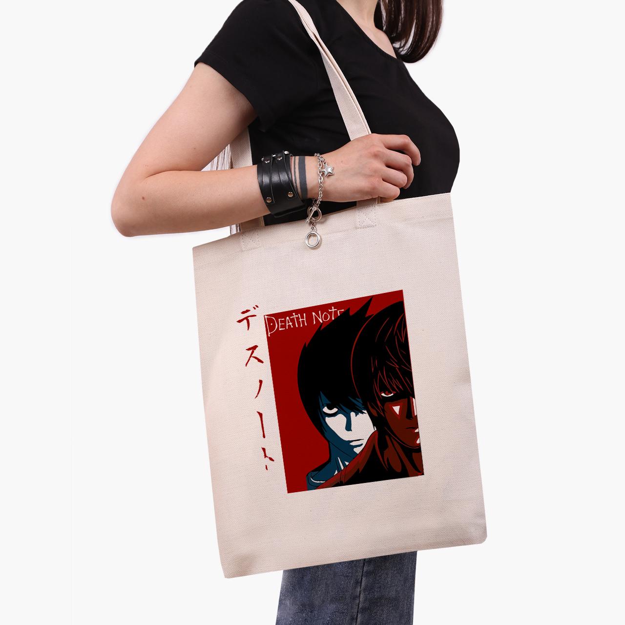Эко сумка шоппер Death Note 41x35 см Бежевый (9227-2655-WT)