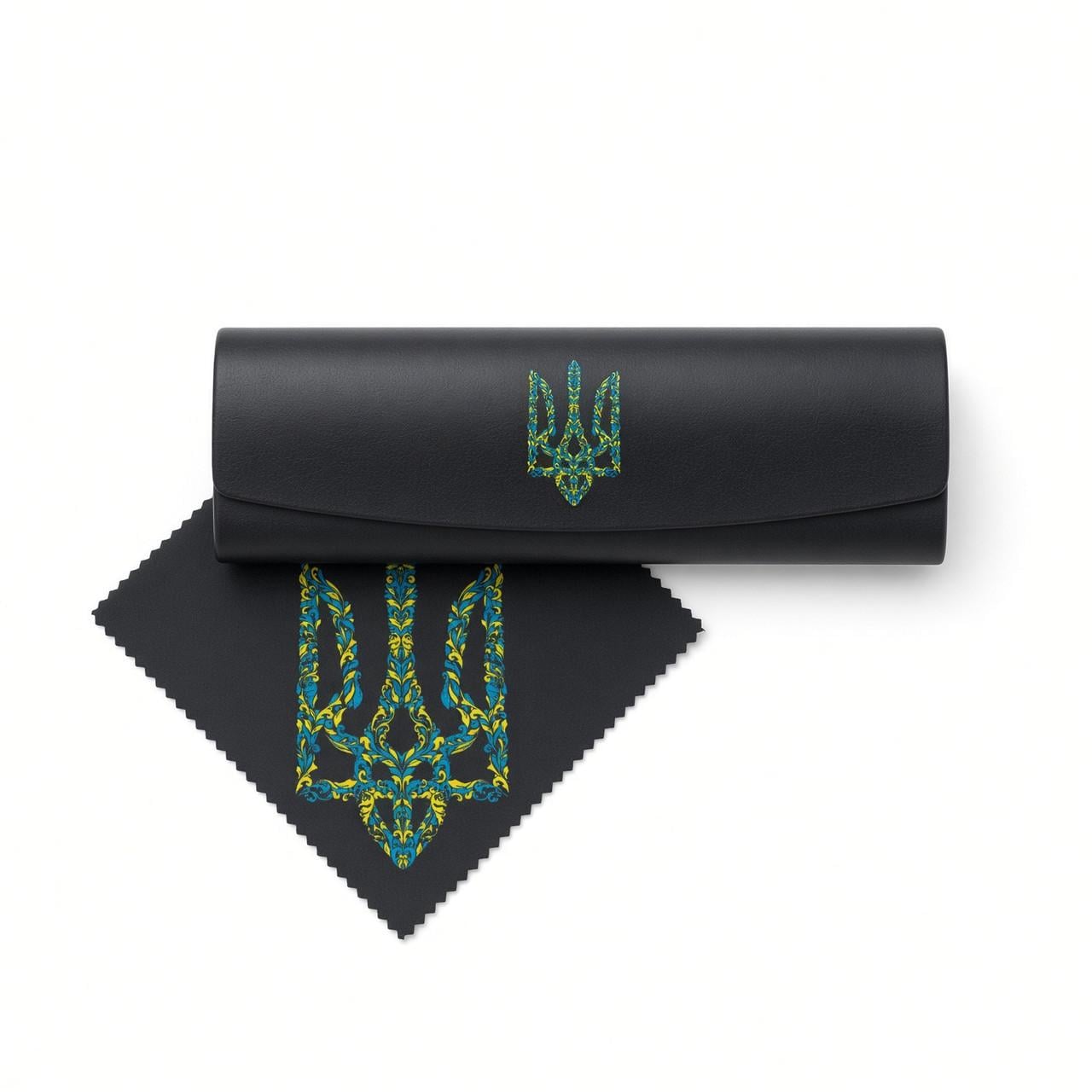 Футляр мужской для очков Fashion Style F110 Украина из искусственной кожи на магните Черный (04875-110)