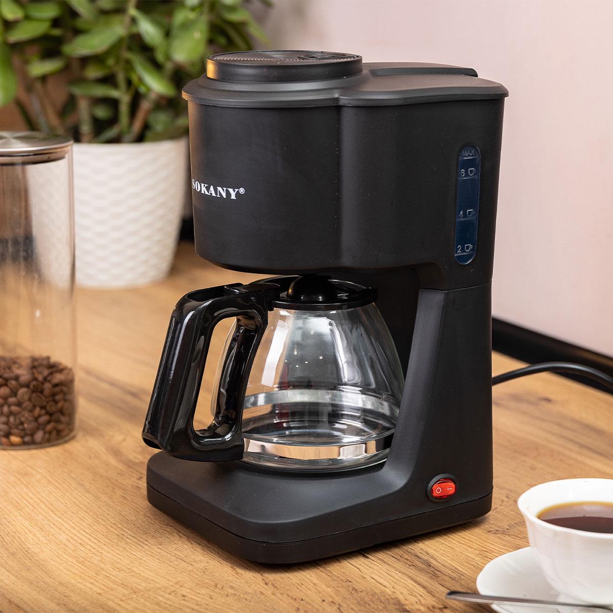 Кофеварка капельная Sokany SK-124 с подогревом кофейника 600 мл (5927) - фото 3 Кофеварка капельная Sokany SK-124 с подогревом кофейника 600 мл (5927) - фото 3