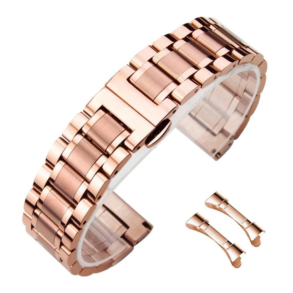 Браслет для наручного годинника сталевий 22 мм 316L Рожеве золотий ( IBW926Y1 )