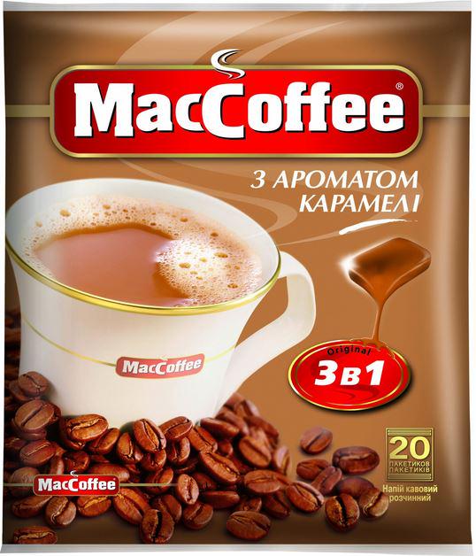 Кофейный напиток MacCoffee 3в1 с ароматом Карамели