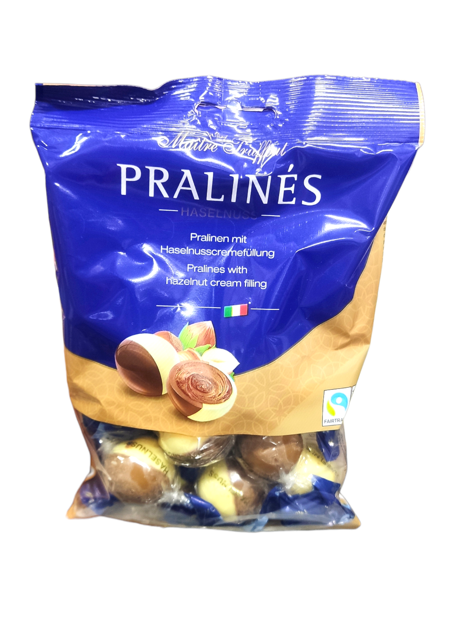 Цукерки праліне шоколадні Maitre Truffout Pralines Duo з горіхово-кремовою начинкою 125 г (001622)