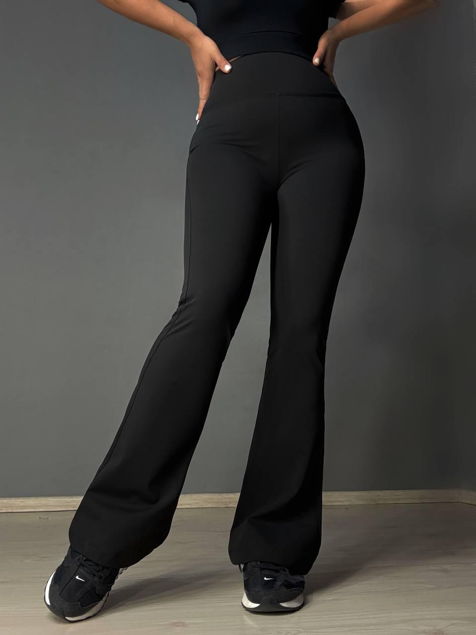 Лосины женские Kenalin 9636-1 клеш утепленные L Черный (5261)