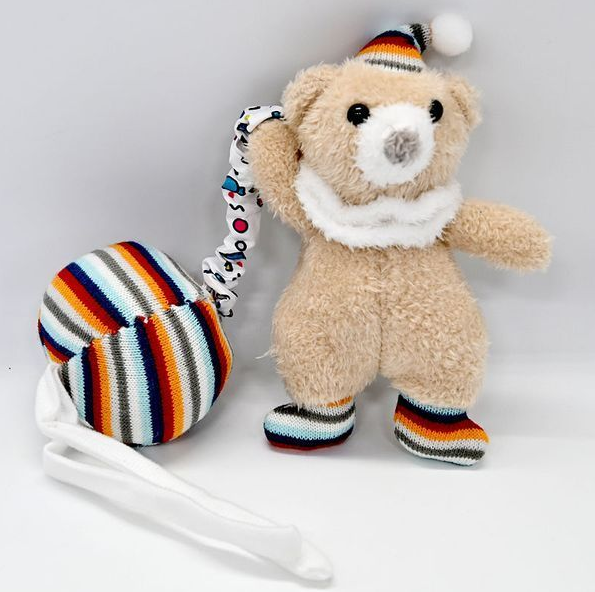 Погремушка мягкая Мишка на шарике с заводным механизмом (100 K-S 1)
