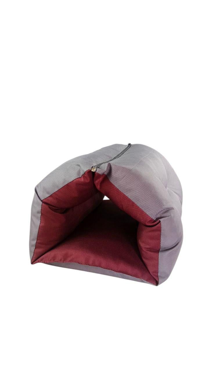 Хатинка для тварин 45х90 см Бордовий з сірим (2100)