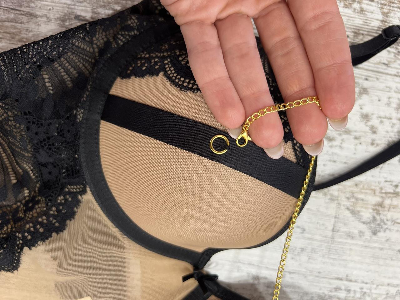 Боди из кружева и стрейтч-сетки с пушап чашками и съемным чокером S Черный (1864) - фото 4 Боди из кружева и стрейтч-сетки с пушап чашками и съемным чокером S Черный (1864) - фото 4