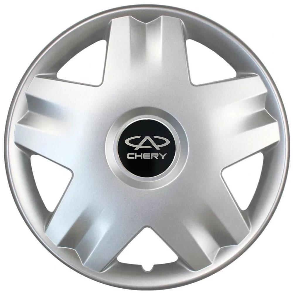 Колпаки SJS 213 с логотипом Chery 4 шт. R14 Серебряный (2654556738)