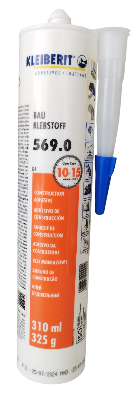 Клей монтажний Kleiberit 569.0 Supratac поліуретановий 0,325 кг (1459485609)
