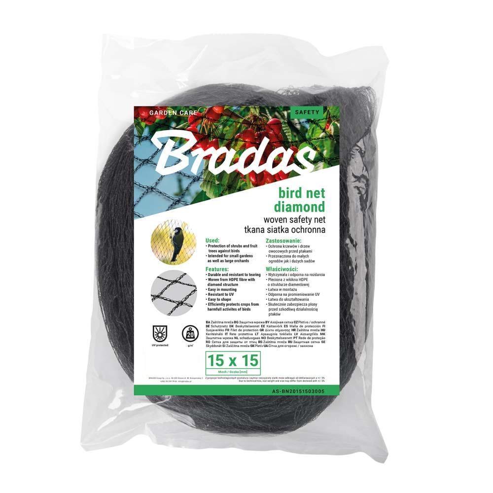 Сетка для защиты от птиц Bradas DIAMOND 20 г/м² 10x10 м 15x15 мм (AS-BN20151510010) Сетка для защиты от птиц Bradas DIAMOND 20 г/м² 10x10 м 15x15 мм (AS-BN20151510010)