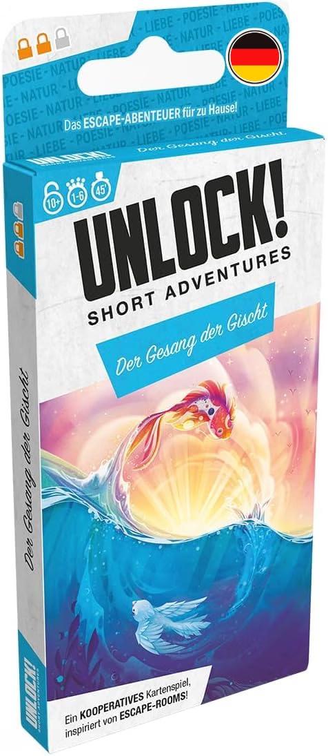 Квест-гра карткова кооперативна Asmodee Unlock Short Adventures: Der Gesang der Gischt 1–6 гравців від 10 років німецькою мовою (SKU-436)