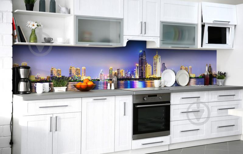 Скинали на кухню Zatarga «Весёлый городской пейзаж» 600х2500 мм виниловая 3Д наклейка кухонный фартук Скинали на кухню Zatarga «Весёлый городской пейзаж» 600х2500 мм виниловая 3Д наклейка кухонный фартук