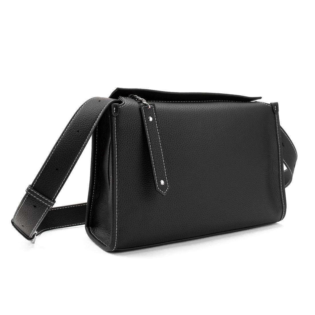 Женская сумка через плечо Royal Bag A25F-W-6611A из натуральной кожи Черный (6943)