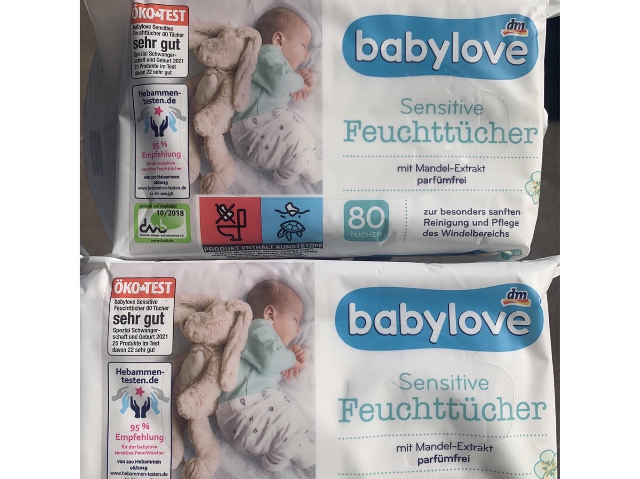 Вологі серветки дитячі Babylove Sensitive 80 шт. - фото 2