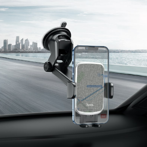 Тримач для телефону Hoco Polaris push-type telescopic suction cup CA95 Чорний - фото 4