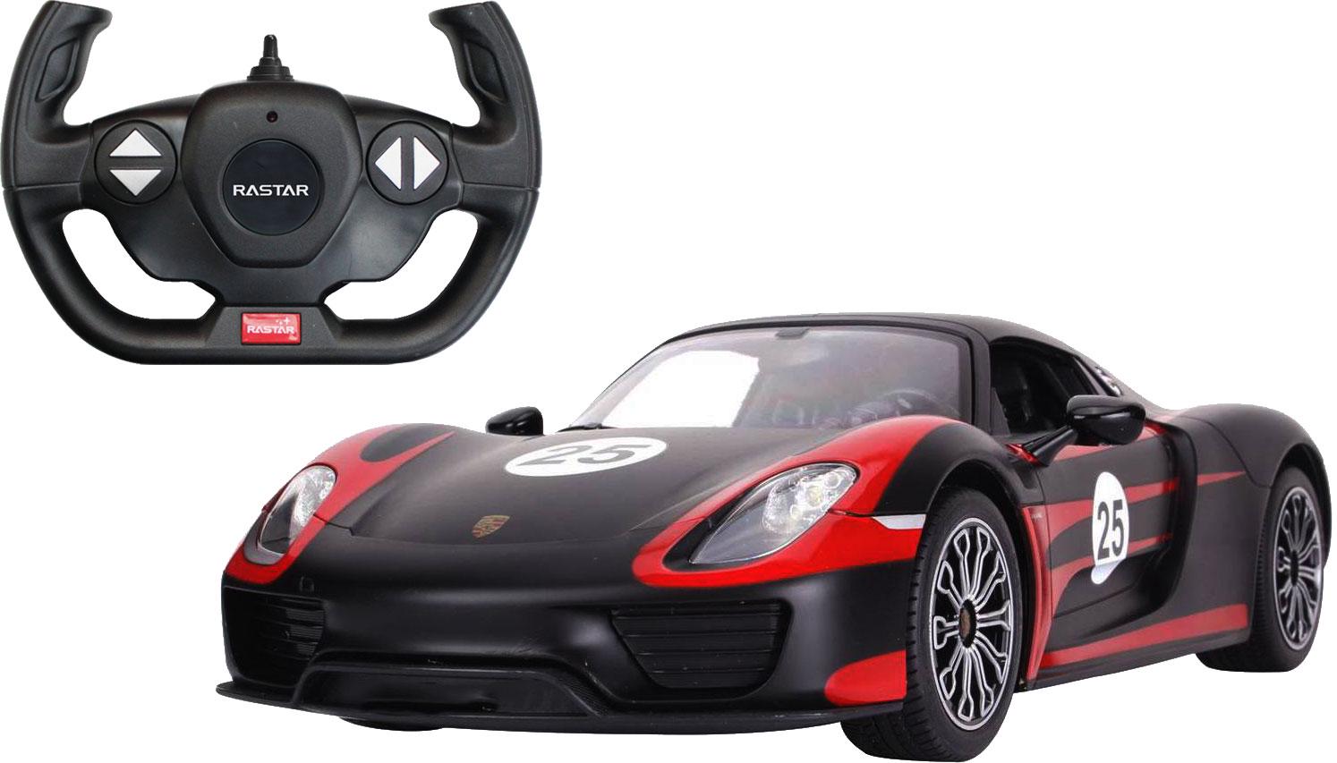 Машинка детская на радиоуправлении Rastar Porsche 918 Spyder 1:14 Черный (454.00.24)