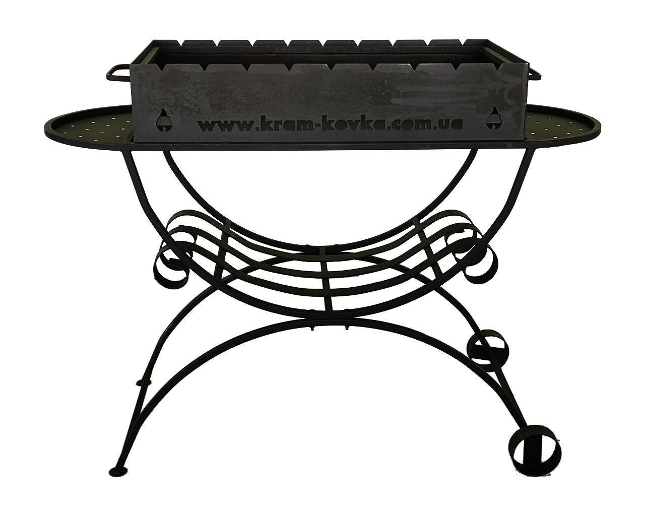 Мангал Kram-kovka Локки із дровницею на колесах 3 мм - фото 3 Мангал Kram-kovka Локки із дровницею на колесах 3 мм - фото 3