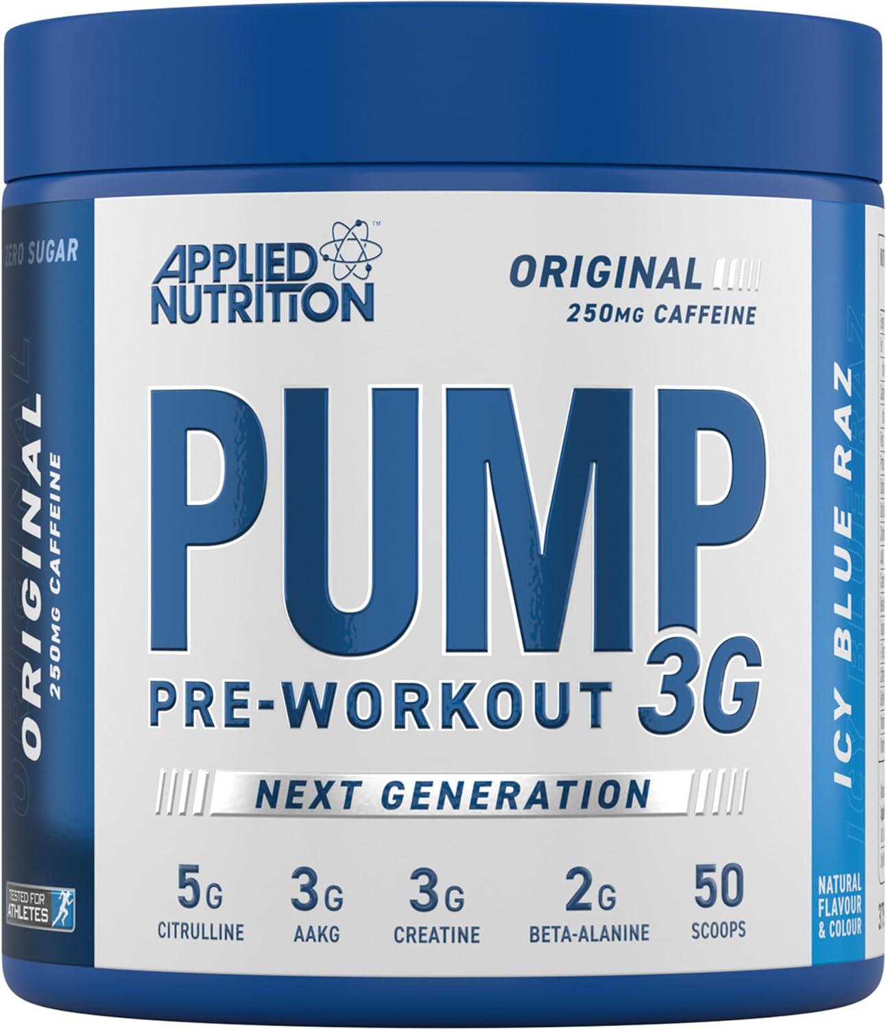 Предтренировочный комплекс Applied Nutrition Pump 3G ICY Blue Raz 375 г