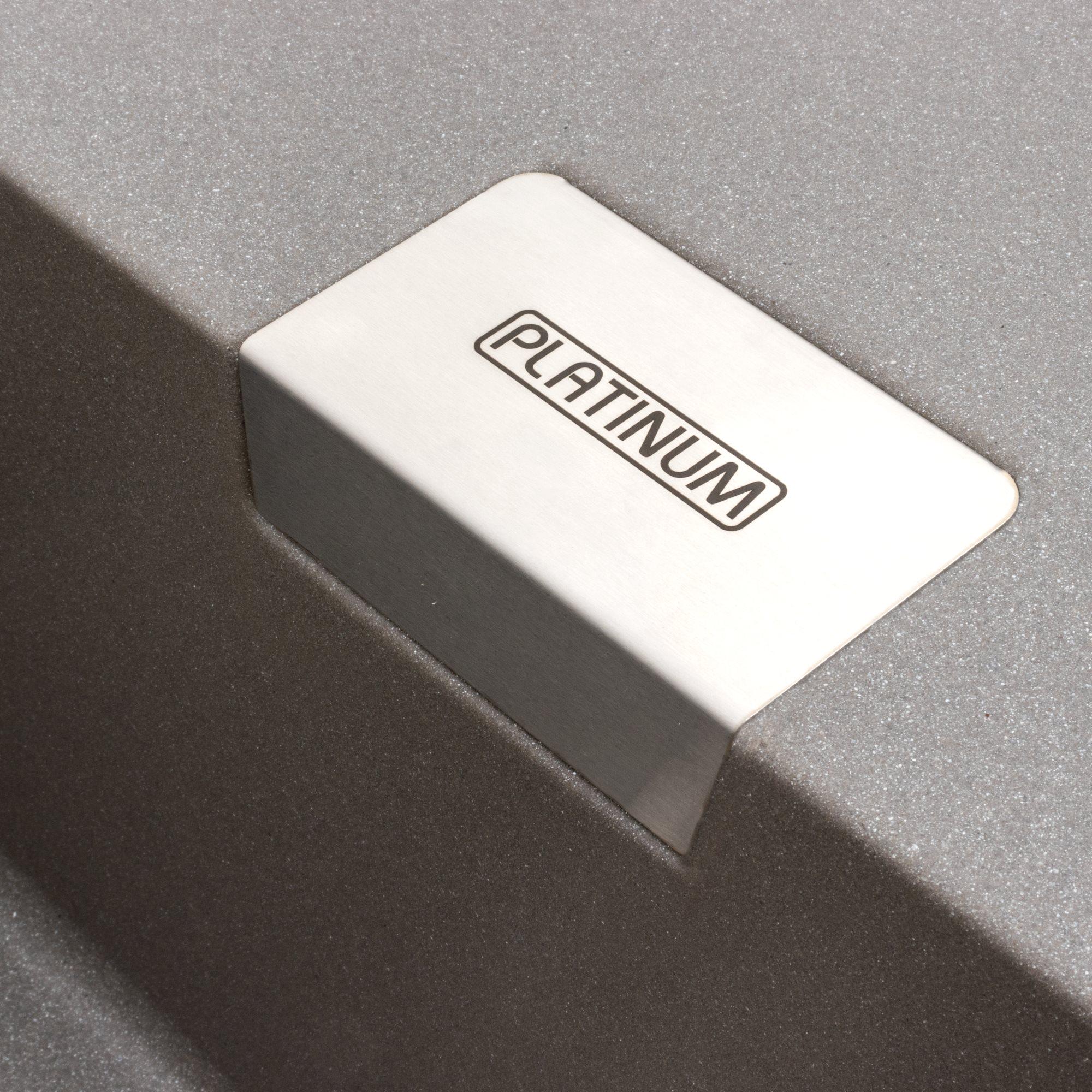 Мийка для кухні гранітна Platinum 8650 DIAMOND матова Сірий мусон - фото 6 Мийка для кухні гранітна Platinum 8650 DIAMOND матова Сірий мусон - фото 6