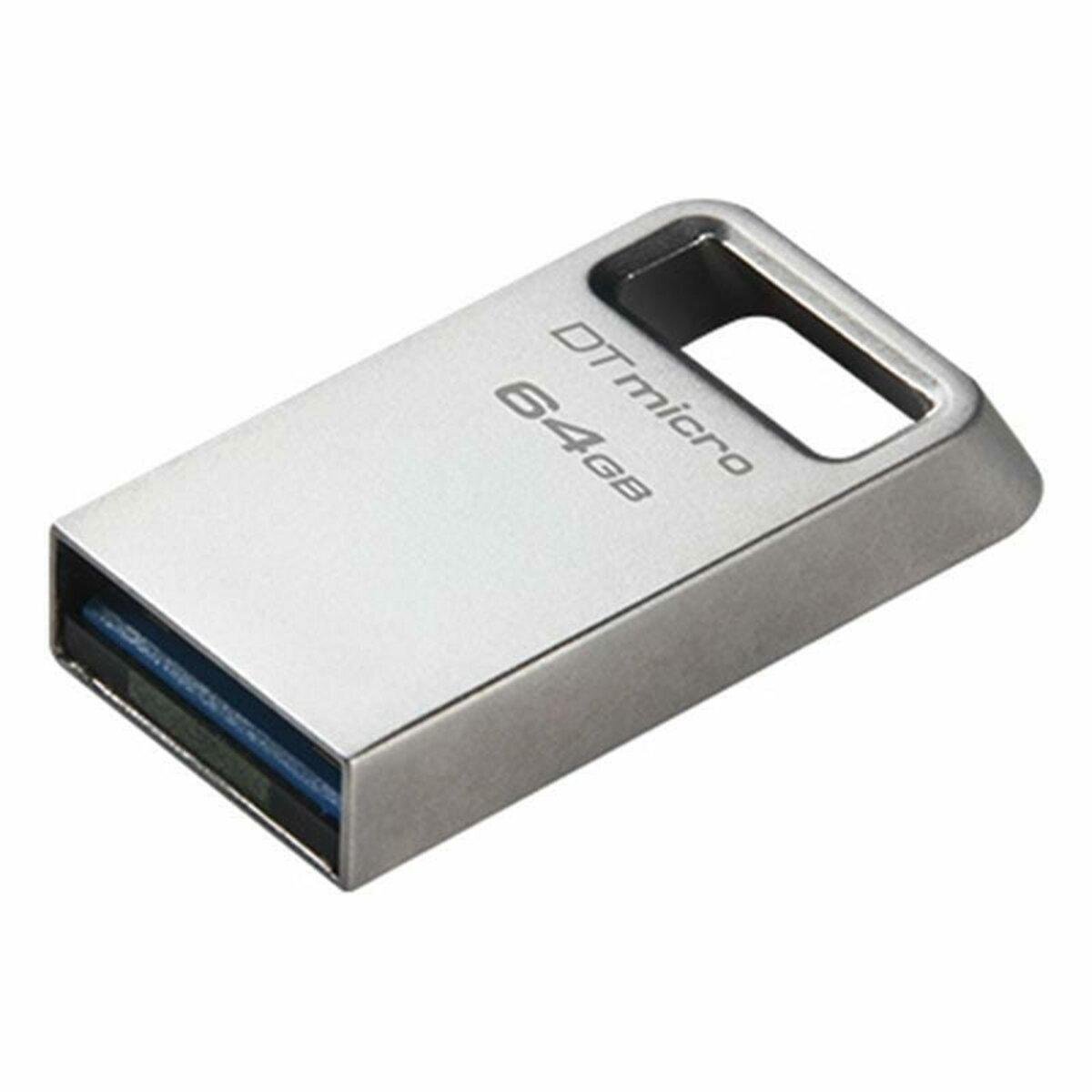 Флешка для ноутбука Flash Kingston USB 3.2 DT Micro 64GB 200Mb/s (DTMC3G2/64GB) - фото 2