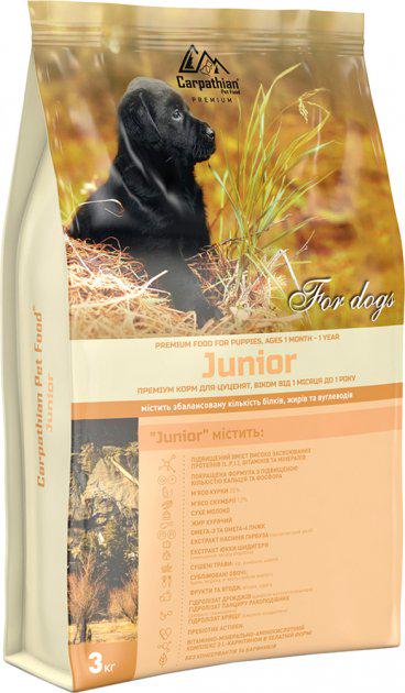 Корм Carpathian Pet Food Junior для цуценят всіх порід віком від 1 місяця до 1 року 12 кг (12069072)